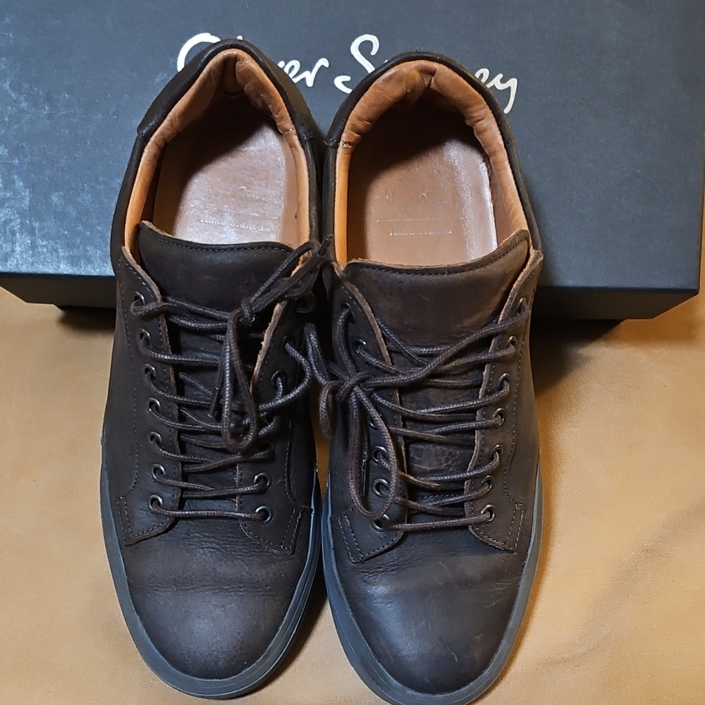 Oliver Sweeney Brown Leather Men's Sneakers-